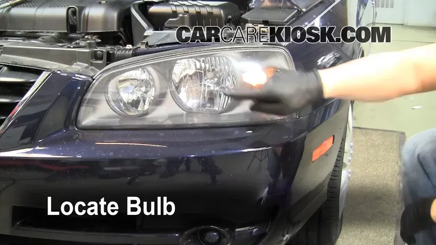 2005 Hyundai Elantra GLS 2.0L 4 Cyl. Sedan (4 Door) Lights Headlight (replace bulb)